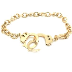 Handcuff Gold Plated Bracelet